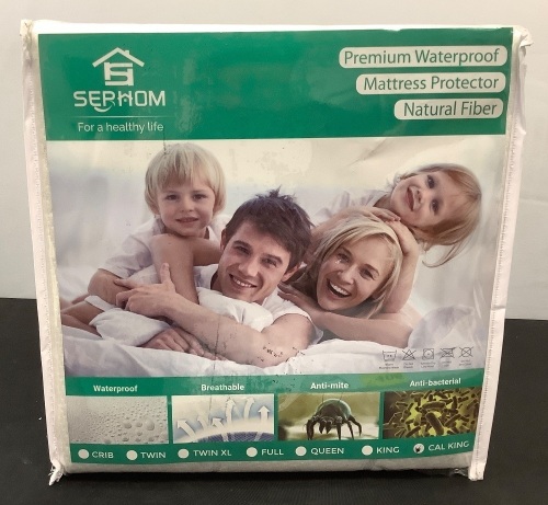 Waterproof Mattress Protector, Cal. King - Lot 408