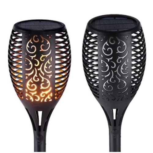 Set of 12 Solar LED Flame Stake Lights - Lot 416