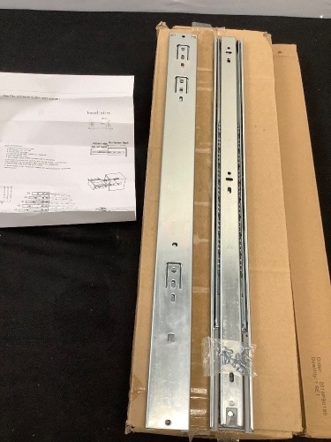 22-inch Soft Close Ball Bearing Side Mount Drawer Glides, 100lb Heavy Duty - Lot 537