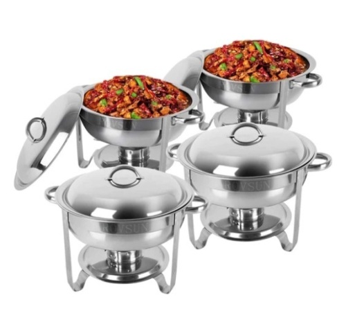 ROVSUN 5 Qt Round Chafing Dish Buffet Set of 4 - Lot 37