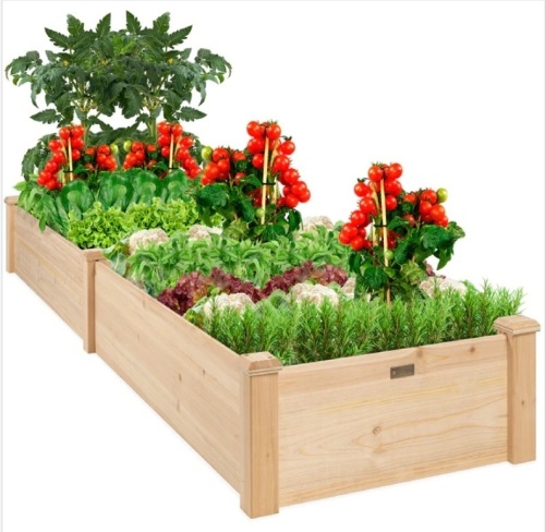 Wooden Raised Garden Bed Planter for Garden, Lawn, Yard - 8x2ft - Lot 439