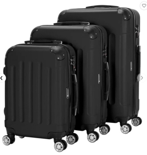 Zimtown 3 Pc Travel Spinner Luggage Set - Lot 441