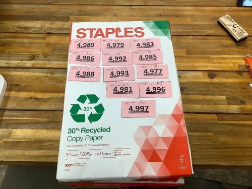 Staples 30% Recycled Paper - Lot 4986