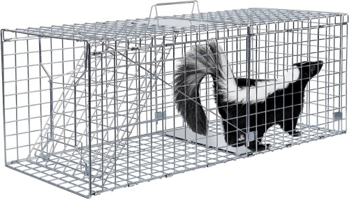 Toriexon Large Live Catch Animal Traps 42 X 15 X 17Inch, Live Animal Trap Easy to Set and Release, Collapsible Large Animal Catcher Cage for Large Dogs, Foxes - Lot 5031