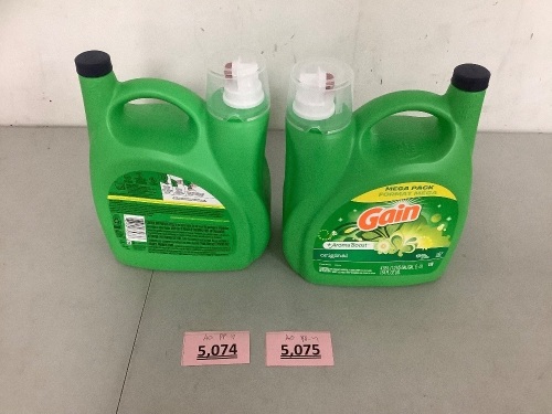 Gain laundry detergent 2pc. 1.2gal bottle - Lot 5074
