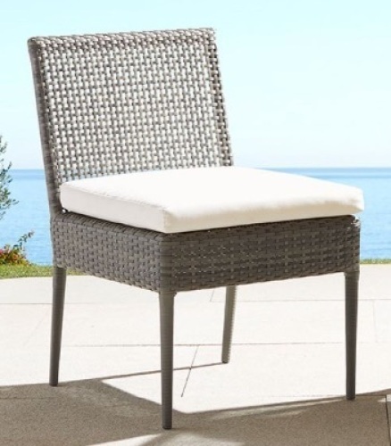 Pottery Barn Cammeray All-Weather Wicker Patio Dining Chair Slip Cover Only - Lot 29