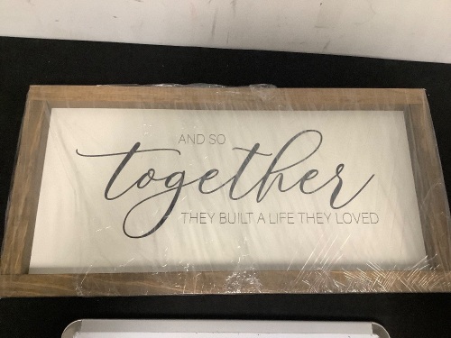 "And so together they built a life they loved" Wooden Frame Sign - Lot 109