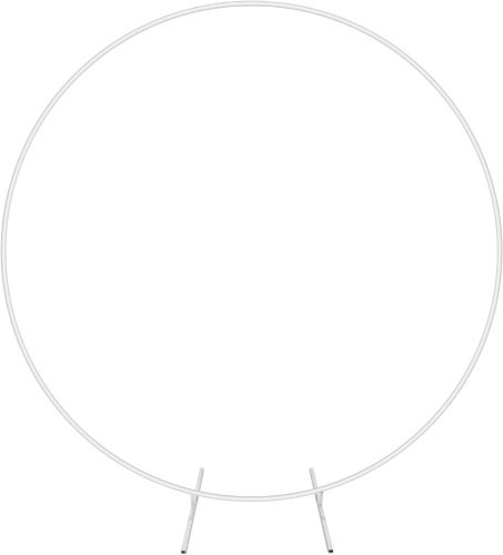 Large Size White Round Metal Wedding Arch - Lot 269