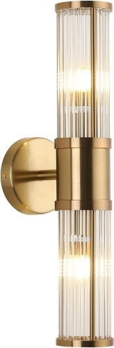 ECOBRT Glass Wall Light Indoor Brass Fixture - Lot 165