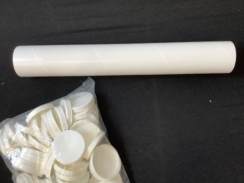 Case of 24 3x20" White Cardboard Tubes - Lot 200