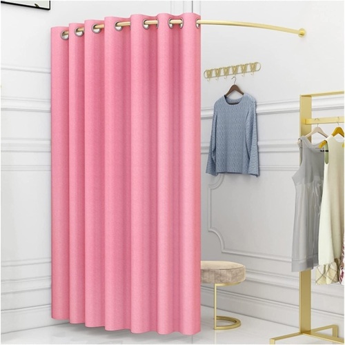 Clothing Store Fitting Room Corner Hanging Rod w/ Shading Curtain - Lot 302