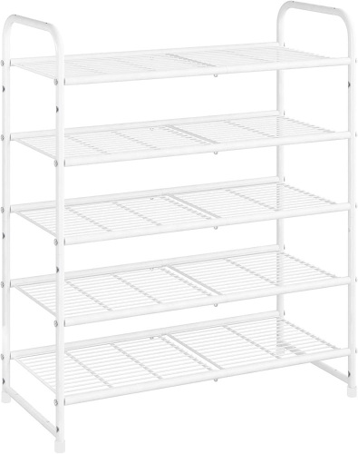 5-Tier Stackable Shoe Rack Expandable & Adjustable Shoe Organizer Storage Shelf - Lot 237