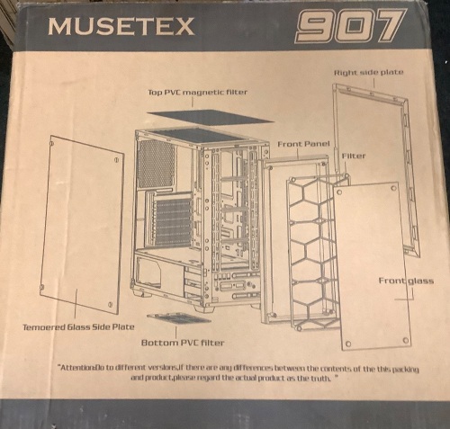 MUSETEX 907 ATX Mid-Tower Computer Case, Appears New, Sold As-is - Lot 82