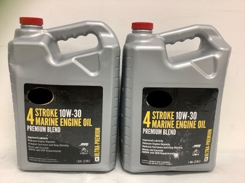 Marine Engine Oil 4 Stroke 10W-30 Premium Blend, Appears New, Sold As-is - Lot 269