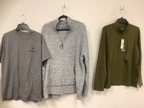 Lot of (3) Browning T-Shirt Men's L Natural Reflections Pullovers Women's 1X and L, Appears New, Sold As-is - Lot 288