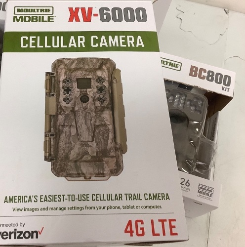 Lot of (2) Moultrie XV-6000 and BC800 Trail Cameras, E-Comm Return, Sold As-is - Lot 298