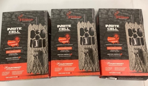 Lot of (3) Wildgame Innovations Insite Cell Cellular Trail Camera, E-Comm Return, Sold As-is - Lot 308