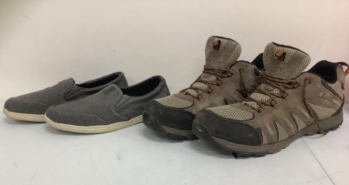 Lot of (2) Slip-On Shoes Men's 8M and Boots Men's 14D, E-Comm Return, Sold As-is - Lot 331
