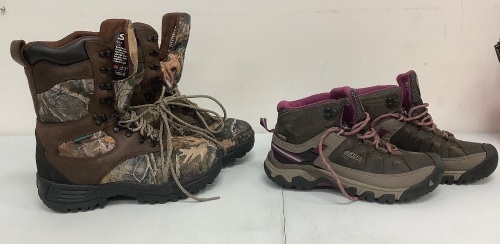 Lot of (2) SHE and KEEN Boots Women's 7M and 6.5, E-Comm Return, Sold As-is - Lot 388