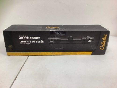 AR Riflescope 3-12x44 for .308, E-Comm Return, Sold As-is - Lot 538