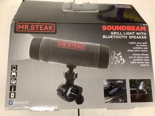 Mr. Steak Soundbeam Grill Light w/ Bluetooth Speaker, Like New, Sold As-is - Lot 465