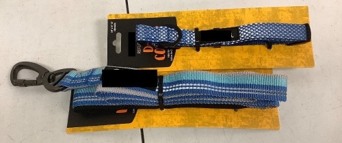 Lot of (2) Reflective Dog Collar and Leash, Appears New, Sold As-is - Lot 305