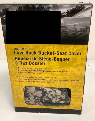 Low-Back Bucket Seat Cover, Missing Head-Rest Cover, E-Comm Return, Sold As-is - Lot 354