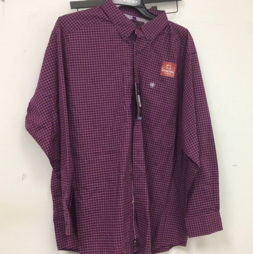 Ariat Pro Series Icedale Stretch Button-Down Long-Sleeve Shirt Men's 2XL, Appears New, Sold As-is - Lot 139