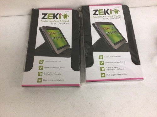 Lot of (6) Zeki Case/Stand for 10" Zeki Tablet, Appears New, Sold as is - Lot 488