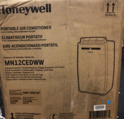 Honeywell Portable Air Conditioner 12,000 BTU, E-Comm Return, Sold As-is - Lot 65