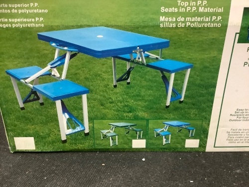 Portable Picnic Table, E-Commerce Return, Sold as is - Lot 524