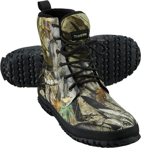 Waterproof Rain Boots with Steel Shank, Insulated Mid Calf Hunting Boots, Anti-slip Rubber Work Boots - Lot 237