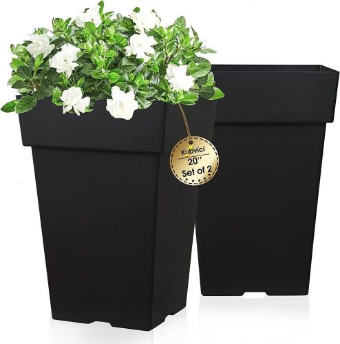 Set of (2) Kubvici 20" Tall Indoor/Outdoor Planters - Lot 341