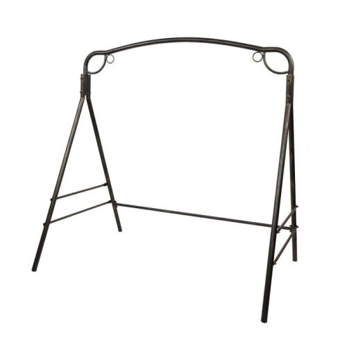 Outdoor Iron Art Swing Frame, Bronze   - Lot 259