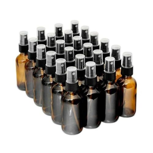 The Bottle Depot 2 oz Amber Glass Bottles with Spray, 24 Pc - Lot 393