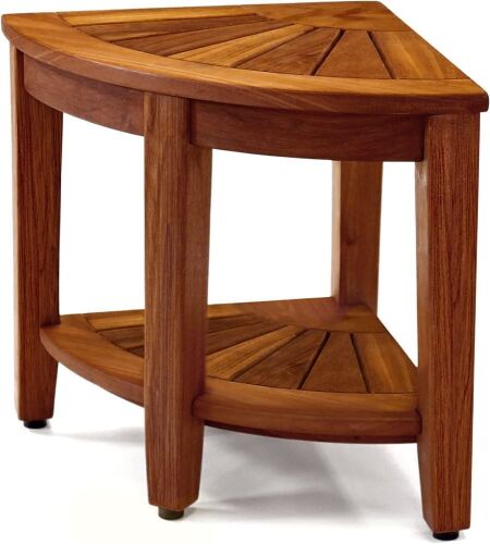 TEAKMAMA Teak Corner Shower Bench 18”   - Lot 485