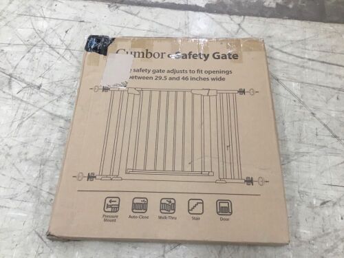 Cumbor 29.5"-46" Auto Close Baby Gate, Black - Lot 273