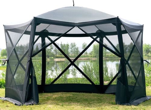 EVER ADVANCED Pop Up Gazebo Screen House Tent with Netting  - Lot 121