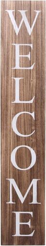 ALBEN 5 Feet Tall, Vertical Wooden Outdoor and Indoor Welcome Home Decor Sign  - Lot 416