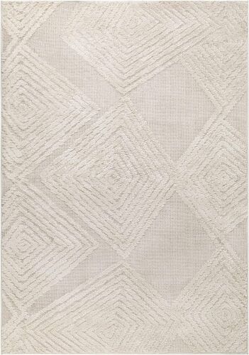 Antep Rugs Palafito Geometric Shag Diamond High-Low Pile Textured Indoor Area Rug, 7'10" x 10' - Lot 344