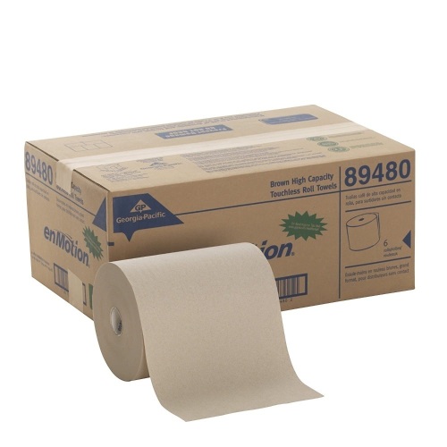 Georgia Pacific Professional 89480 High Capacity Roll Towel, Brown, 10" x 800ft, 6 Rolls  - Lot 744