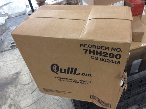 Quill Brand Kitchen Paper Towels, 2-Ply, 85 Sheets/Roll, 30 Rolls  - Lot 764