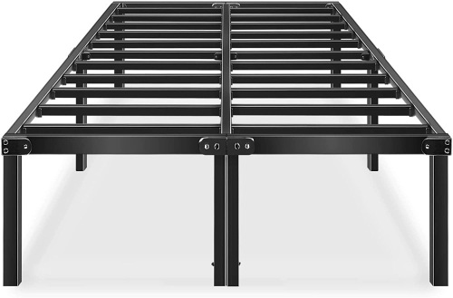HAAGEEP 18" Platform Steel Queen Bed Frame No Box Spring Needed   - Lot 189