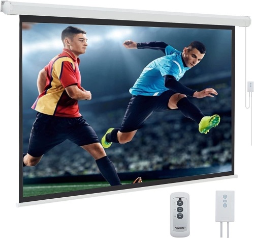 YODOLLA 84inch Motorized Projection Screen, 16:9 4K 3D HD, Wall/Ceiling Mounted   - Lot 188