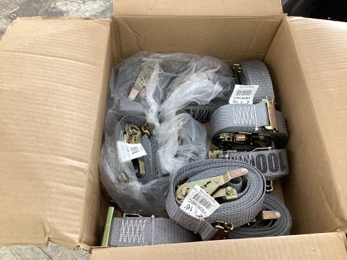 Lot of (10) Ratchet Strap, Spring E Clips, 2 In. x 16 Ft. - Lot 553