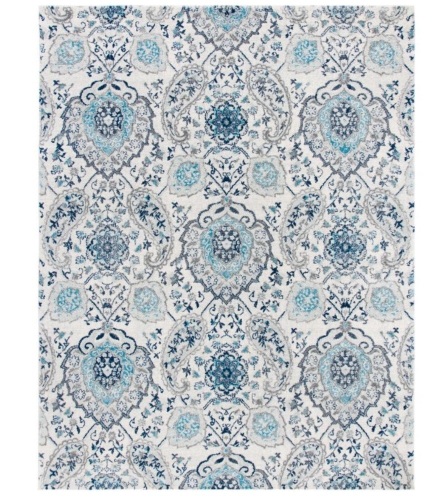 SAFAVIEH Madison 8' x 10' Boho Chic Glam Paisley Non-Shedding Rug, Cream/Light Grey  - Lot 524