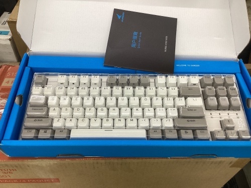 Durgod Taurus K320 TKL Mechanical Gaming Keyboard, 87 Keys, Double Shot PBT Cherry Blue / White   - Lot 868