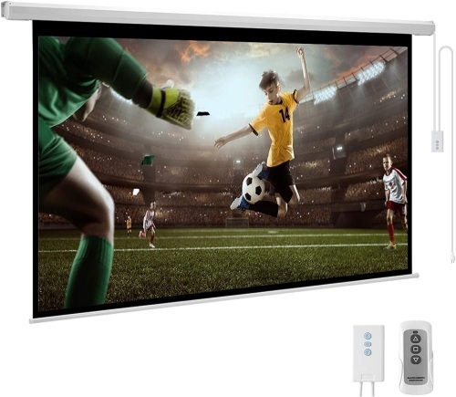 YODOLLA 100inch Motorized Projection Screen, 16:9 4K 3D HD, Wall/Ceiling Mounted, Indoor & Outdoor Use   - Lot 535