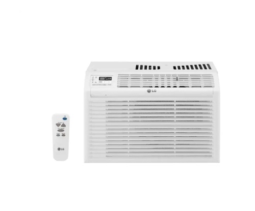 LG 6,000 BTU 115-Volt Window Air Conditioner Cools 250 Sq. Ft. with Remote - Lot 66