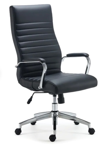 Staples Bentura Bonded Leather Managers Chair, Black - Lot 18
